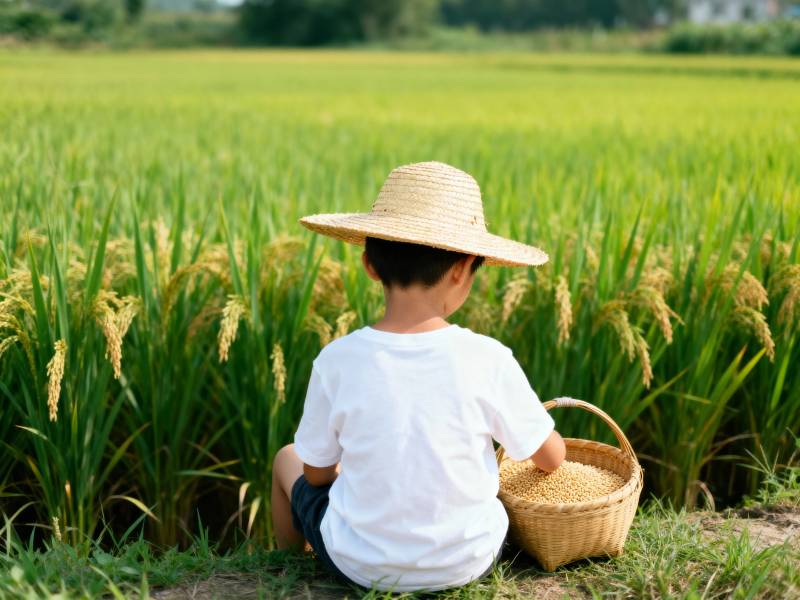 稻香童年 草帽伴 harvest图片