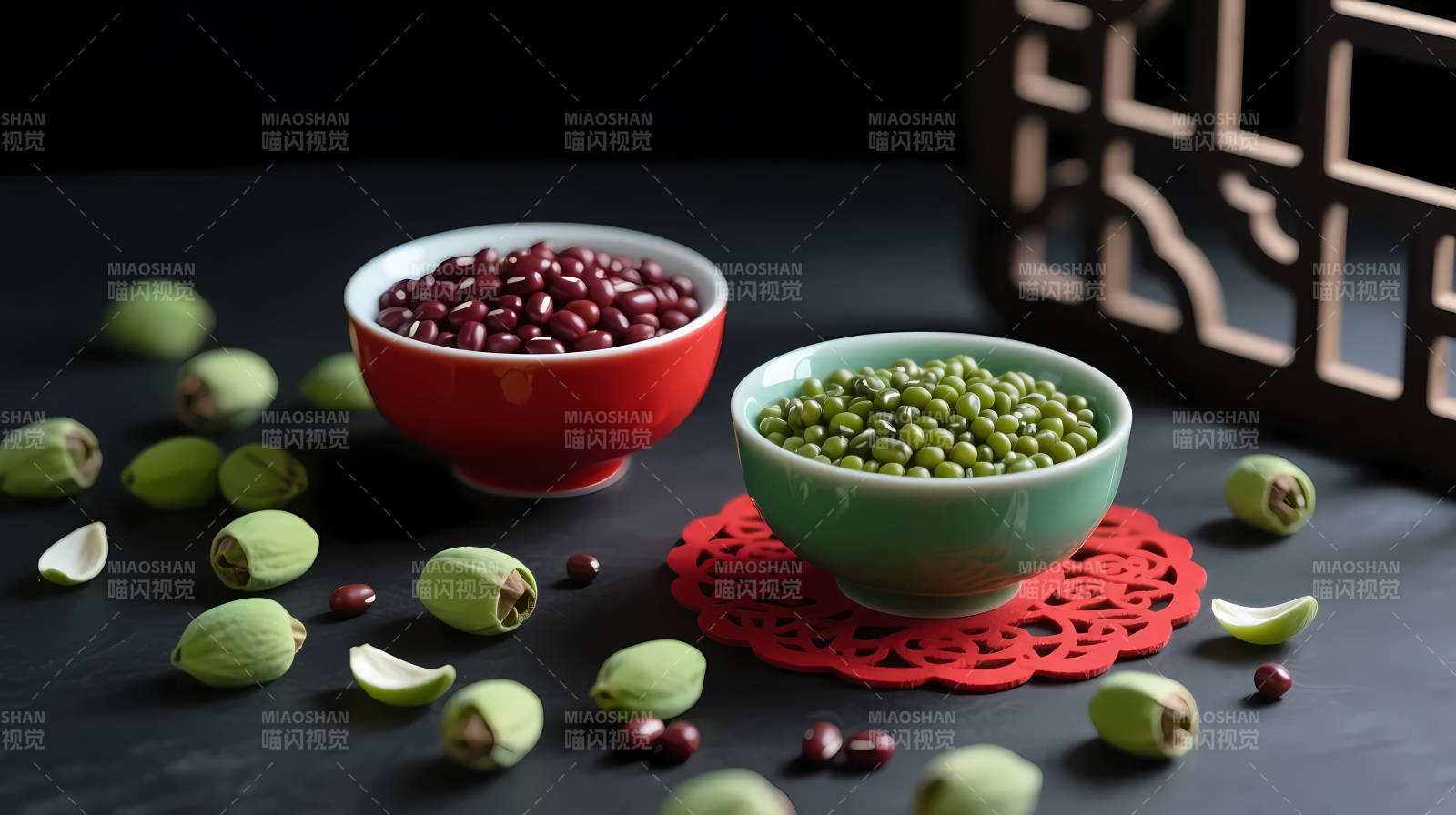 红豆绿豆配莲子 养生佳选图片