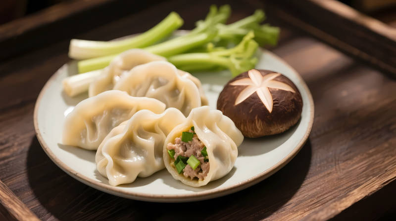 香菇芹菜饺子 鲜香诱人图片