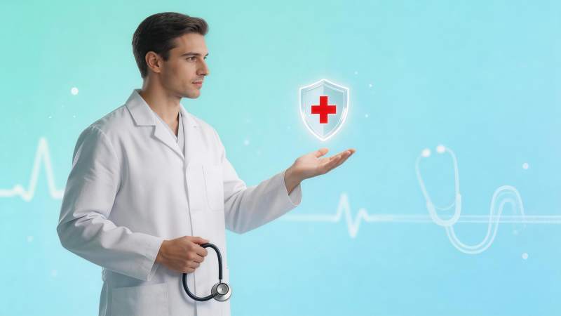 医者仁心 守护健康盾图片