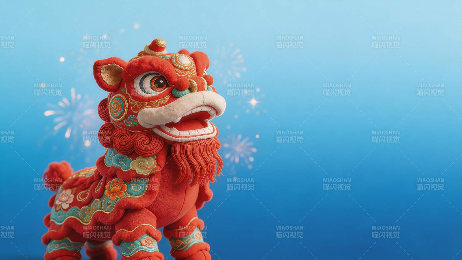 红狮舞春 喜庆吉祥图片