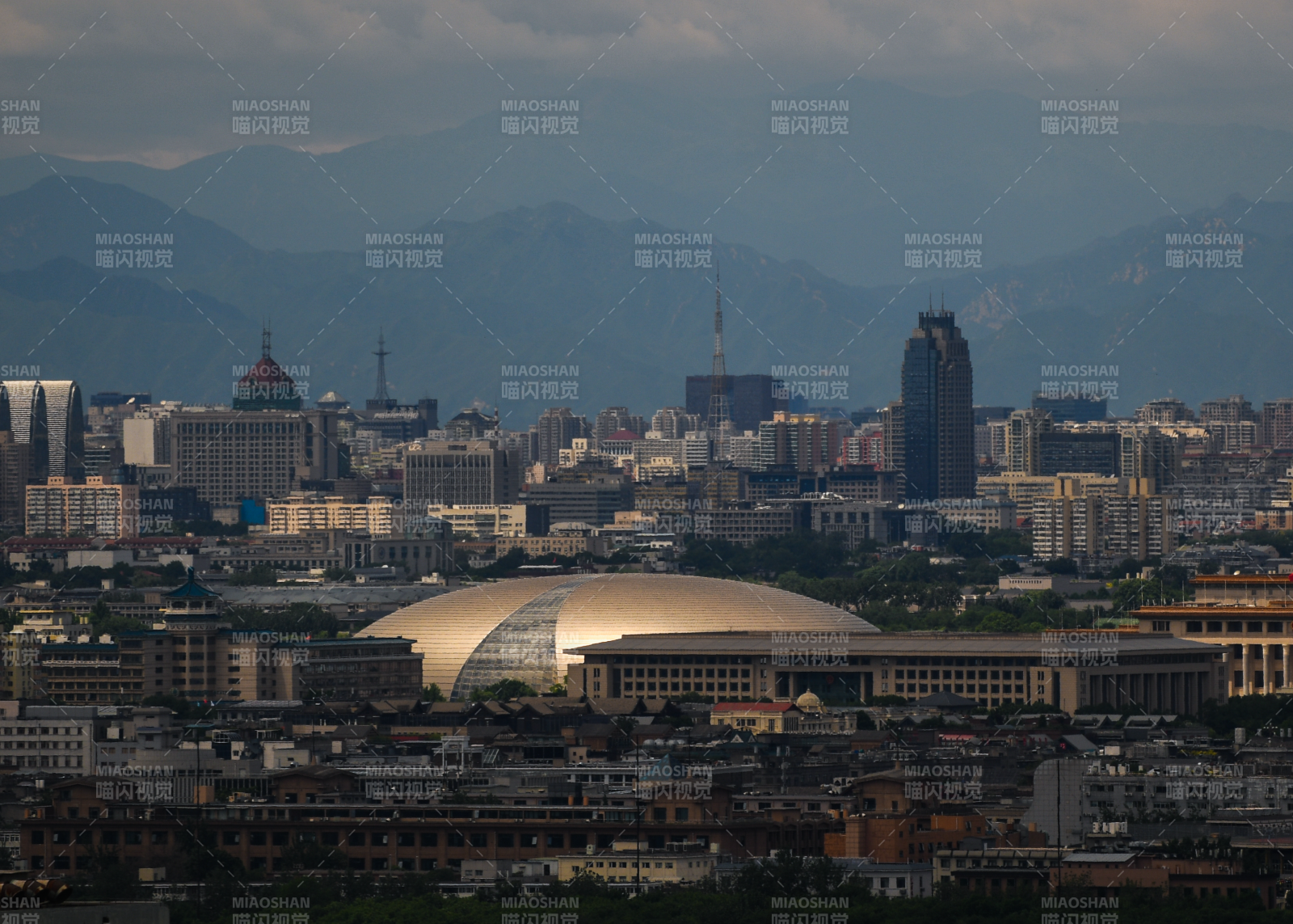 山城都市风光全景图图片