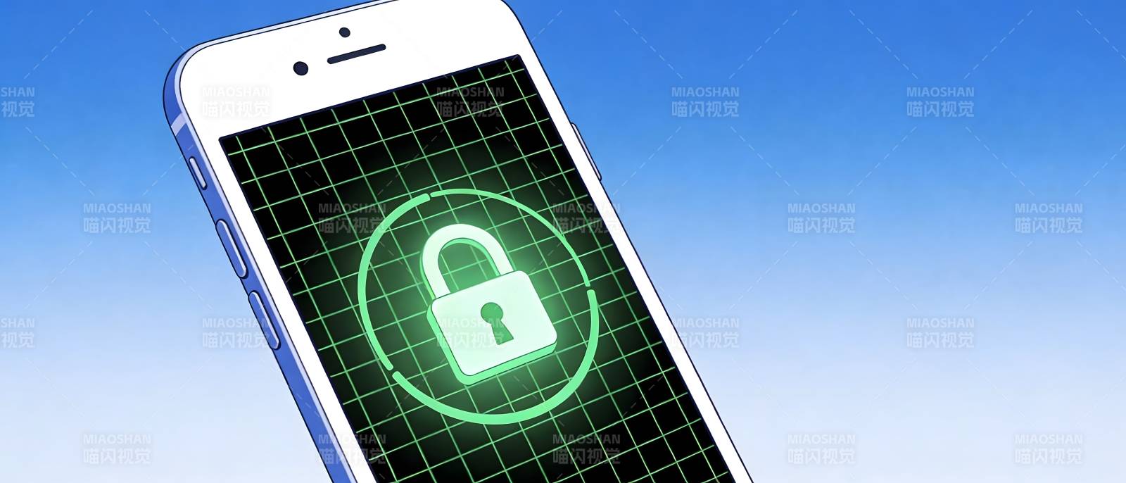 手机安全锁图标示意图片
