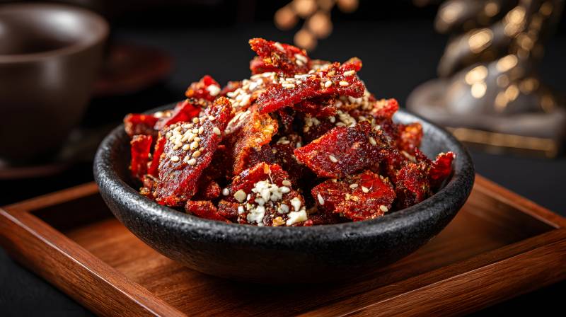 香辣牛肉干 诱人美味图片