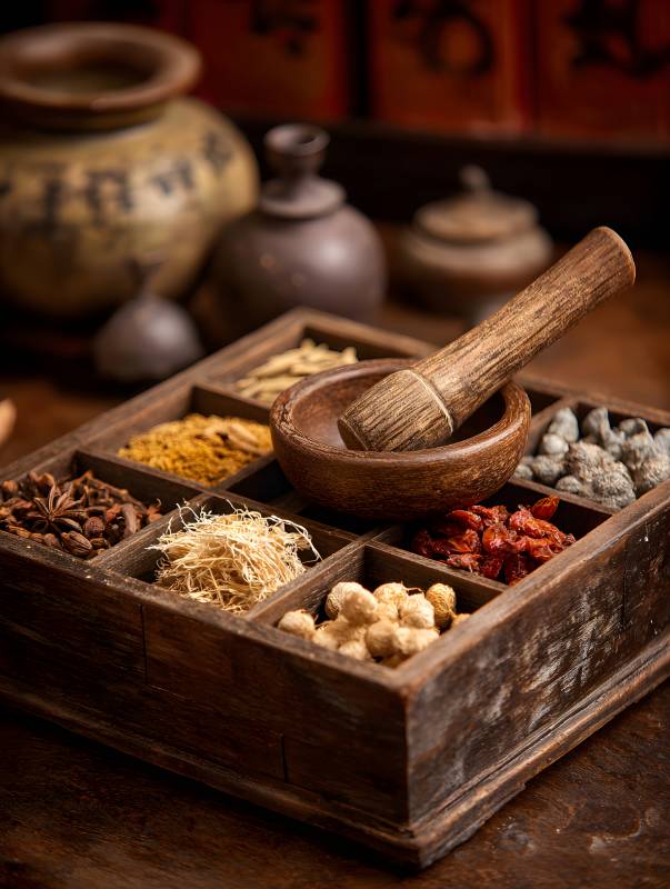 中药研磨盒 古法药材配伍图片