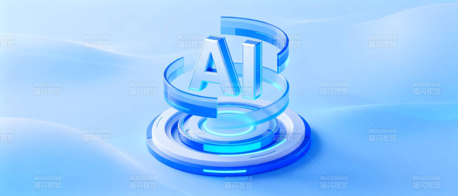 AI科技蓝环未来感设计图片