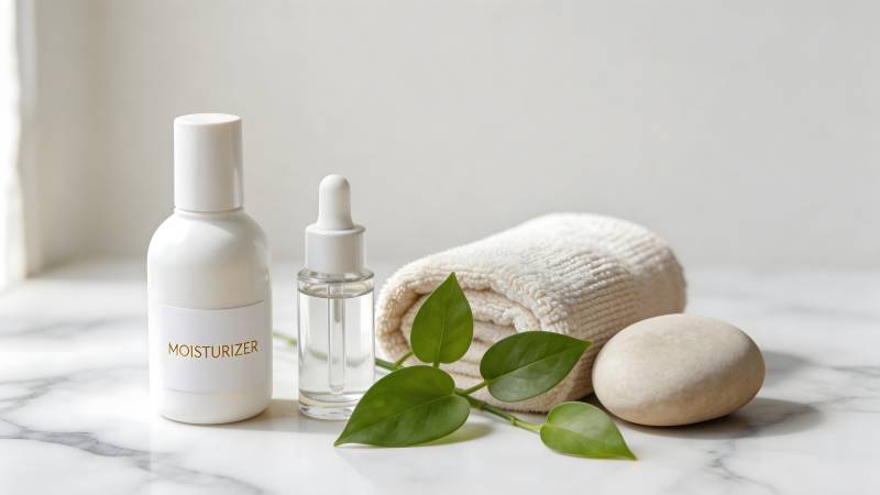 护肤 essentials   绿叶点缀图片
