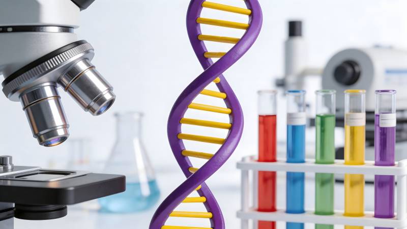 DNA与显微镜 生命科学探索图片