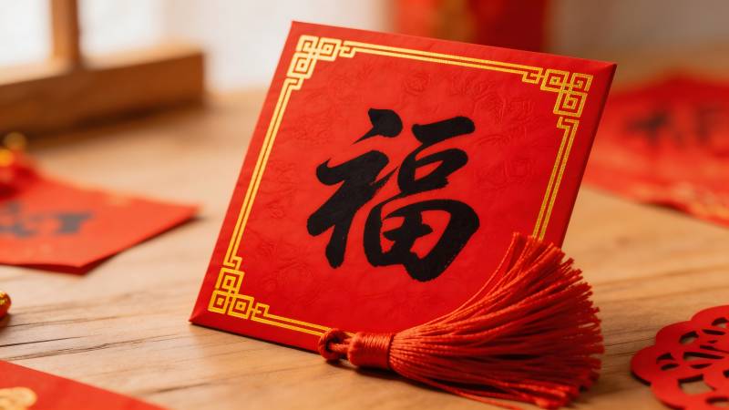 福字红包迎新春图片