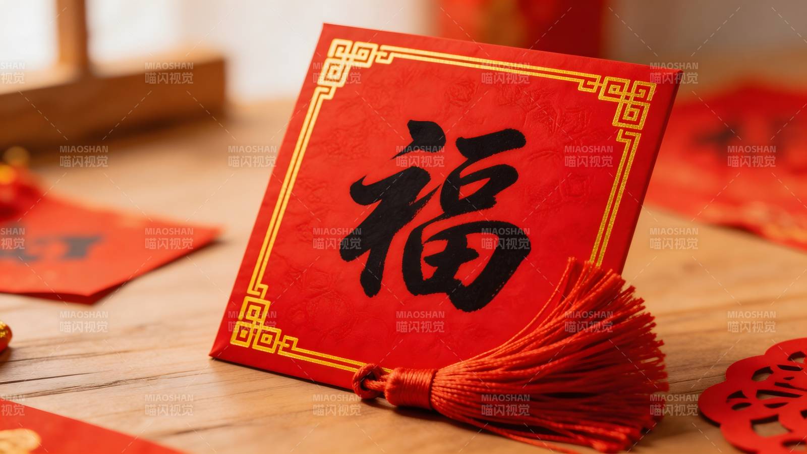 福字红包迎新春图片